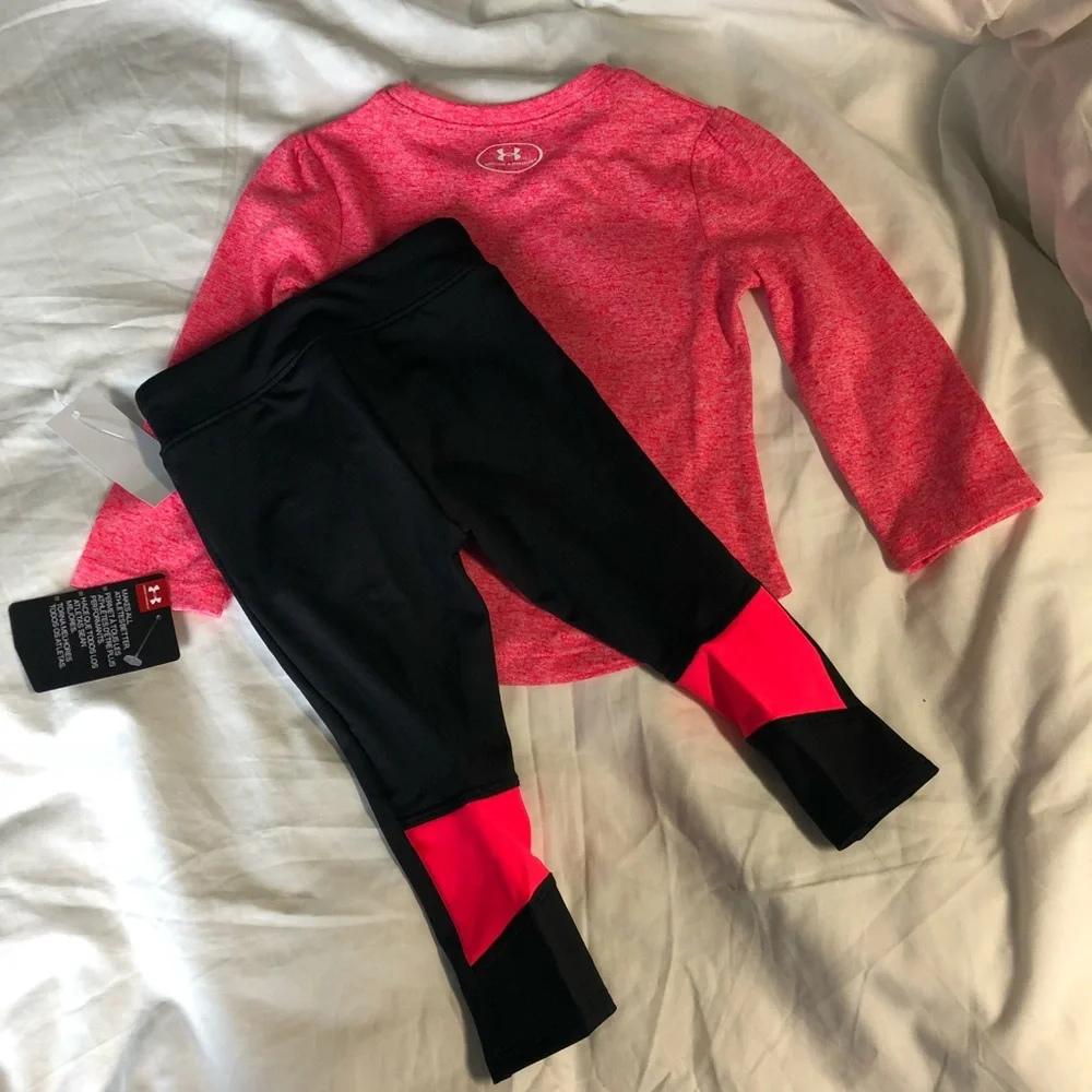 Underarmor girls play with‎ heart outfit pink black